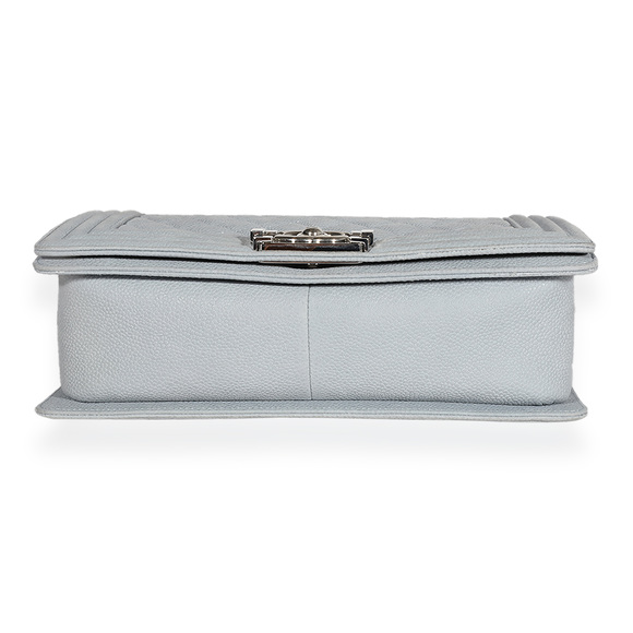 Chanel Light Blue Quilted Washed Caviar Old Medium Boy Bag - Picture 5 of 6